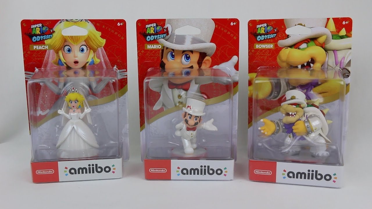 Nintendo amiibo Super Mario Odyssey Triple Wedding Set MARIO / PEACH /  BOWSER