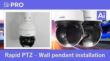 i-PRO Rapid PTZ camera - Wall pendant mount installation with WV-QWL501-W and WV-QSR506-W