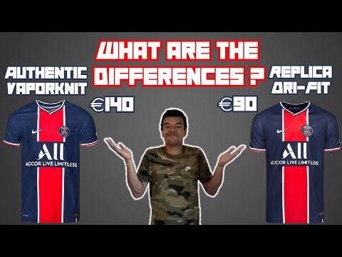 Comparison: Differences Nike Stadium (Dri Fit) vs Nike Authentic (vaporknit) PSG home jersey 20/21