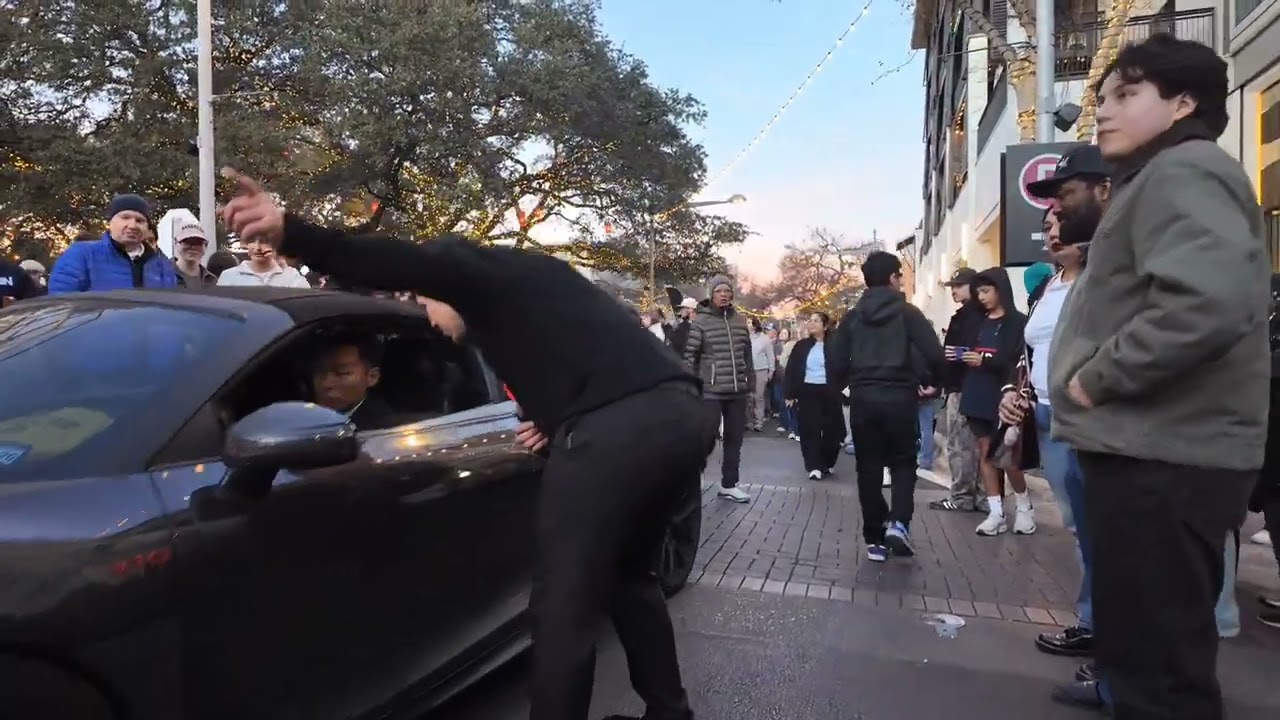 Walking around at the exotic car meet. 