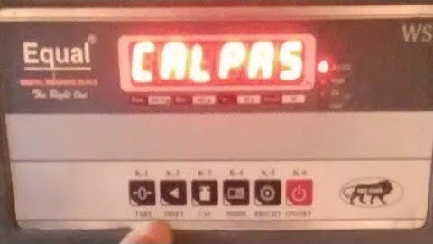 Equal weighing scale Calibration