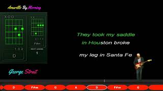 George Strait  - Amarillo By Morning -  Guitar chords lyrics