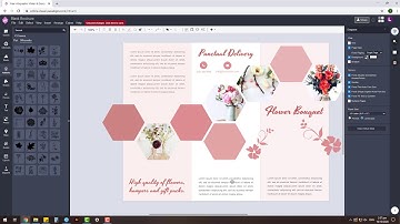 Design Flower Bouquet Brochure using Visual Paradigm InfoART