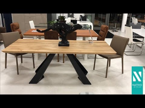 NATIVO Möbel Schweiz - Designer Esstisch CAMELOT aus Massivholz