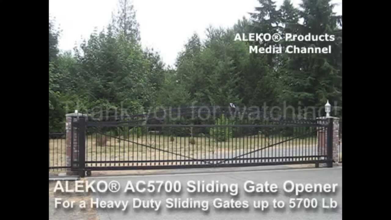 ALEKO® AC5700 HeavyDuty Sliding Gate Opener YouTube