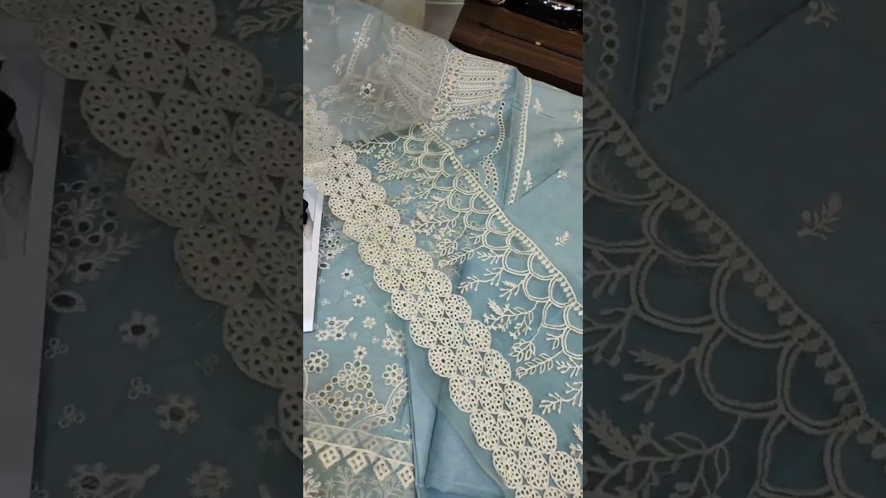 Эксклюзивная коллекция к празднику Ид 2026: роскошная ткань чиканкари из хлопка.
