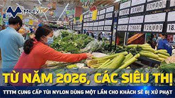 TỪ NĂM 2026, CÁC SIÊU THỊ, TTTM CUNG CẤP TÚI NYLON DÙNG MỘT LẦN CHO KHÁCH SẼ BỊ XỬ PHẠT