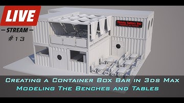 Modeling a Bar in 3ds Max Part 13 - Modeling The Benches and Tables