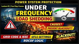 Lecture 65 | Under Frequency Load Shedding using Etap Software | Free etap Course online