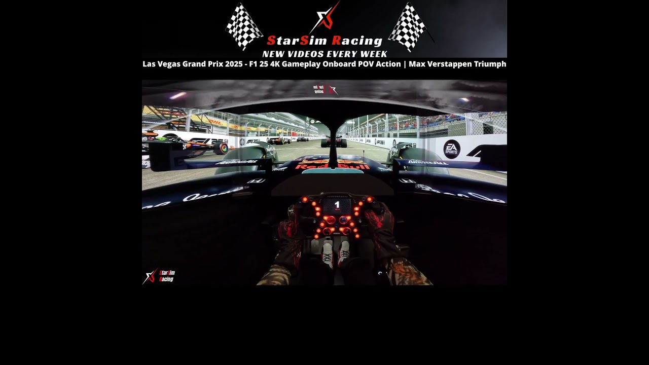 Las Vegas Grand Prix 2025 - F1 25 4K Gameplay Onboard POV Action - Max Verstappen Triumph