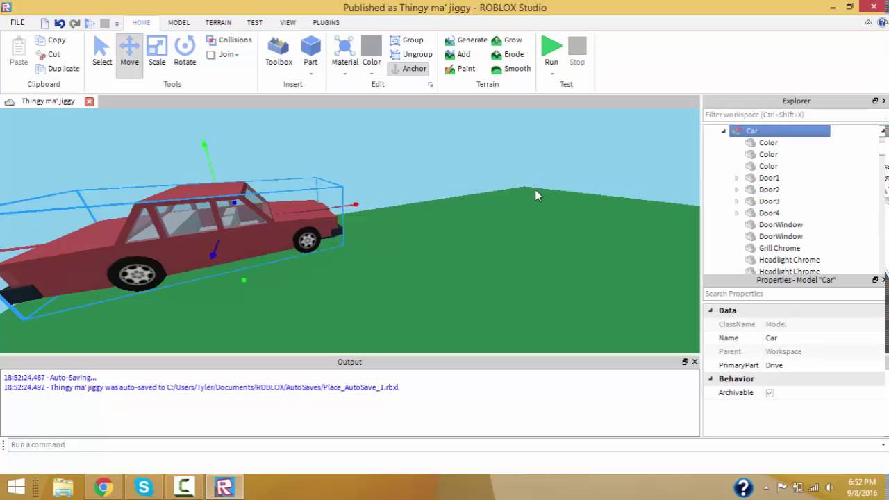 Roblox Scripting How To Script A Moving Model Scripting A Moving Car Youtube