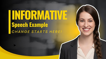 Informative Speech Example - Change starts here