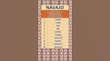 NUMBERS IN NAVAJO LANGUAGE