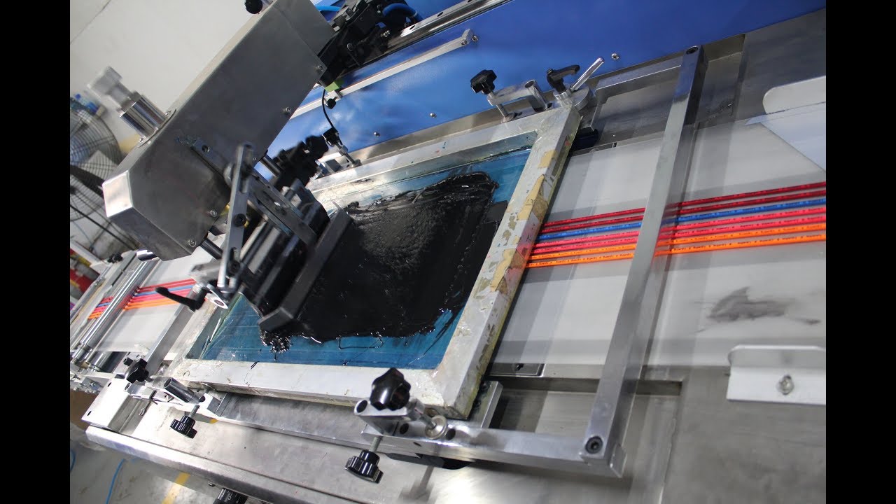 2colors Elastic rubber band automatic screen printing machine