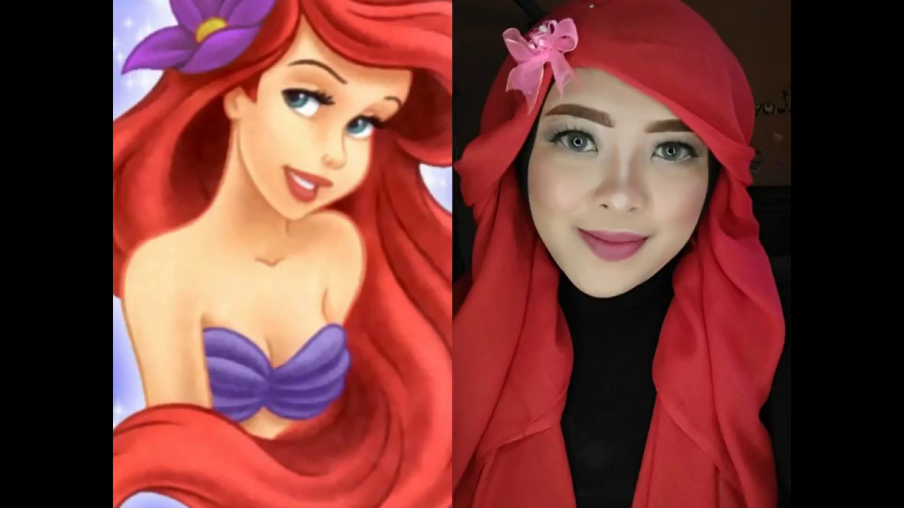 Disneys Little Mermaid PRINCESS ARIEL MAKEUP TUTORIAL With HIJAB
