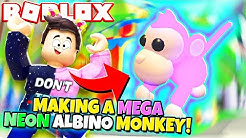 Making a MEGA NEON ALBINO MONKEY in Adopt Me! (Roblox)