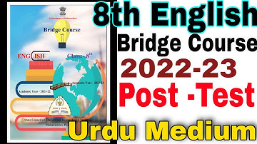 8th Class English Bridge Course Post -Test Urdu Medium State Board Question Answer