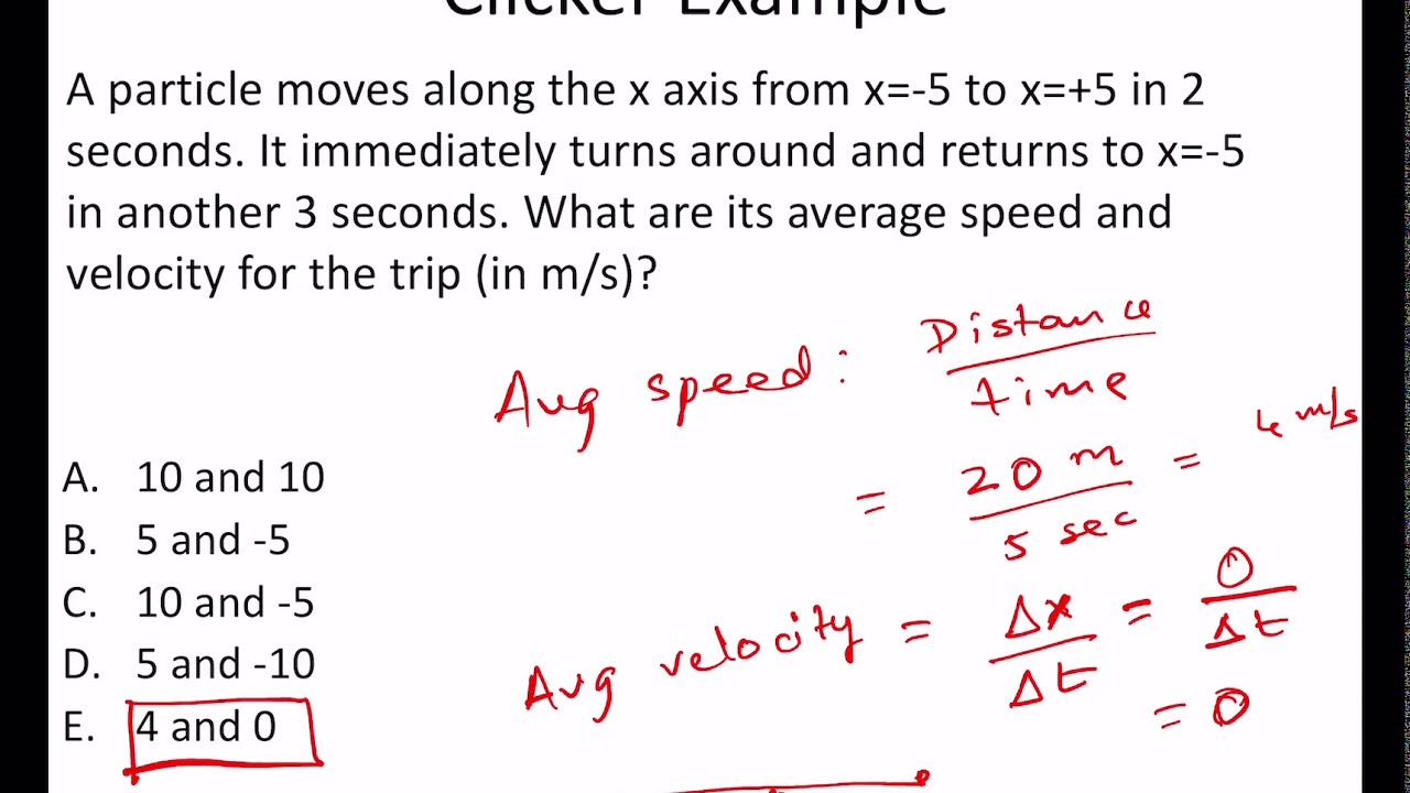 Instantaneous velocity and acceleration, kinematic