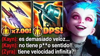 Jinx pero full velocidad de ataque y lanza 15 básicos por segundo