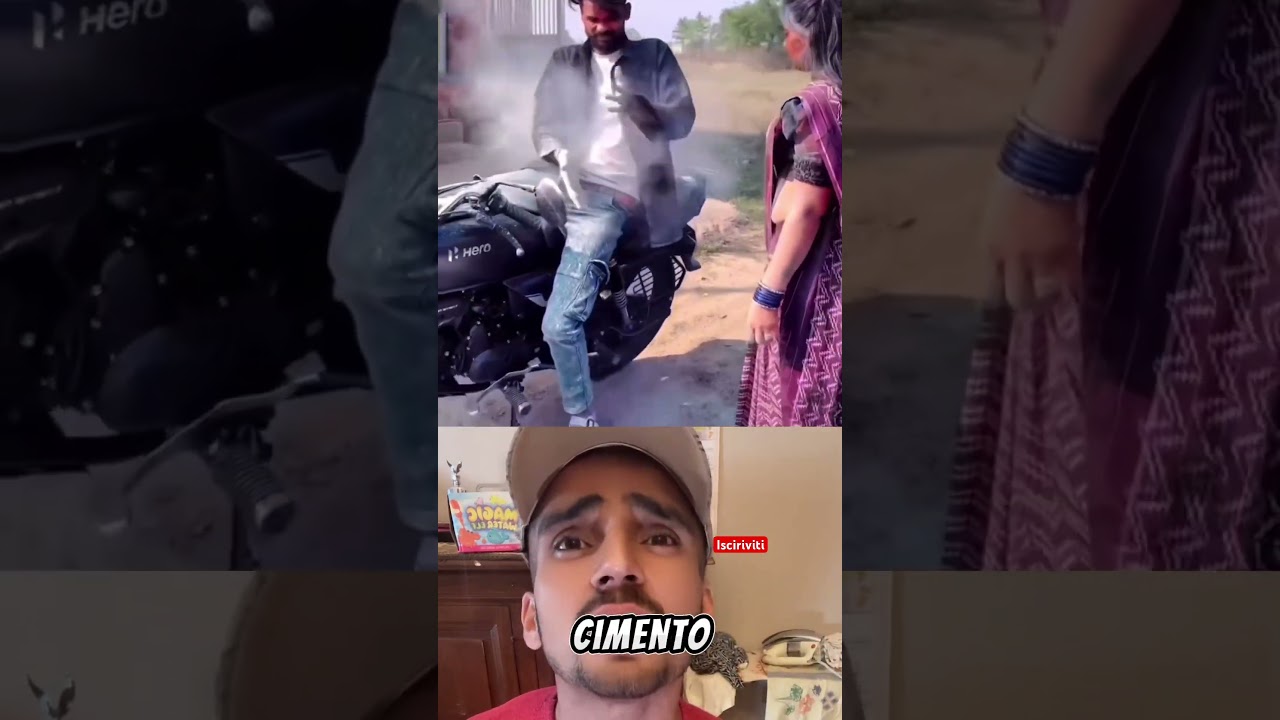 La Moto 🏍️ si è alzata davanti perché Cicciona pesa troppo 🤷🏻♀️😂 #ironia #risate #viraleshorts