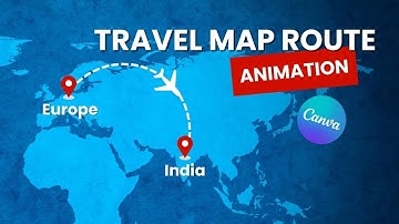 Travel Map Animation in Canva | Travel Route Motion Graphics in Canva #canvatutorial #canvagraphics