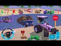 🚜 Truck Stuck in Water Rescued by JCB & Tractor 💦 | Realistic Rescue Operation #jcb #tractor #games
