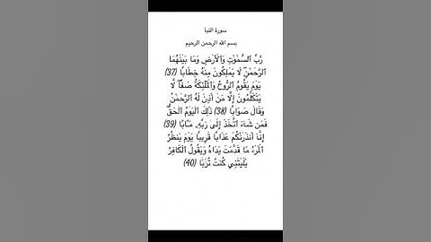 سورة النبأ من الاية 37 الي 40 القارئ فارس عباد #سورة_النبأ #فارس_عباد #القرآن_الكريم #quran #قرآن