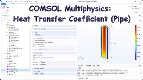 COMSOL: Heat Transfer Coefficient for a Pipe