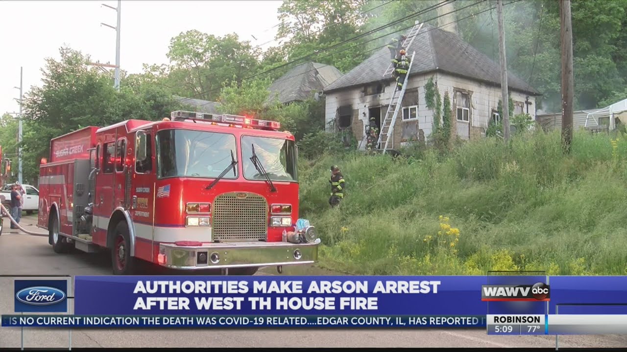 Man arrested for arson following West Terre Haute house fire - YouTube