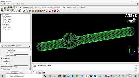 Creating an eccentric/non-axisymmetric geometry in ICEM CFD.