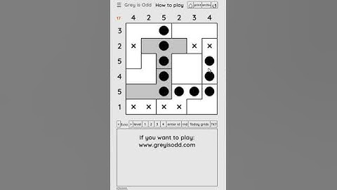 Grey is Odd - Today grids. Solution level 4 6X6 dated 03-21-2024