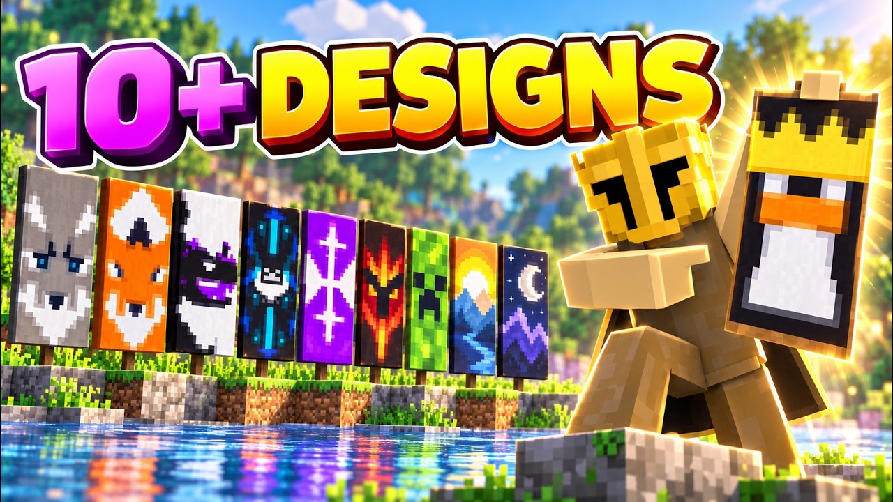 10 BEST ways to decorate your Banners in Minecraft - YouTube