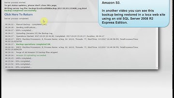 DNNBackup version 8.0 demo: Backup (Dacpac) and Amazon S3 upload