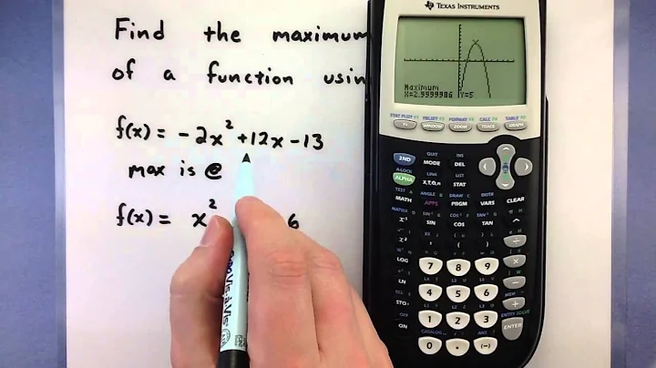 Pre-Calculus - How to find the maximum or minimum of a function using a calculator (Ti-83/84)