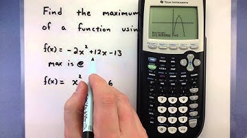 Pre-Calculus - How to find the maximum or minimum of a function using a calculator (Ti-83/84)