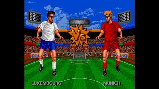 Sensible Soccer [Sega Mega Drive] - Munich vs Luxembourg 5-0 Shutout (Expert Mode, No Cheats)