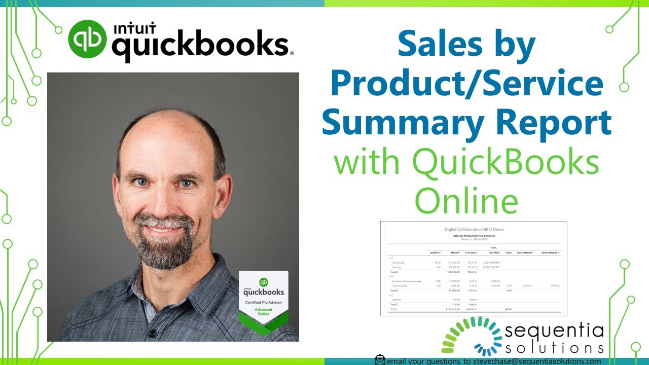 Sales by Product and Services Summary Report in QuickBooks Online YouTube