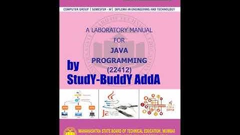 JAVA PROGRAMMING MANUAL WITH ANSWERS| 4th semester || 2nd year || 5th PRACTICAL OF JPR MANUAL |