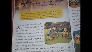 E.c.p.s class 1 moral science  revision Ria learns  to be polite CHAPTER 10 part 1