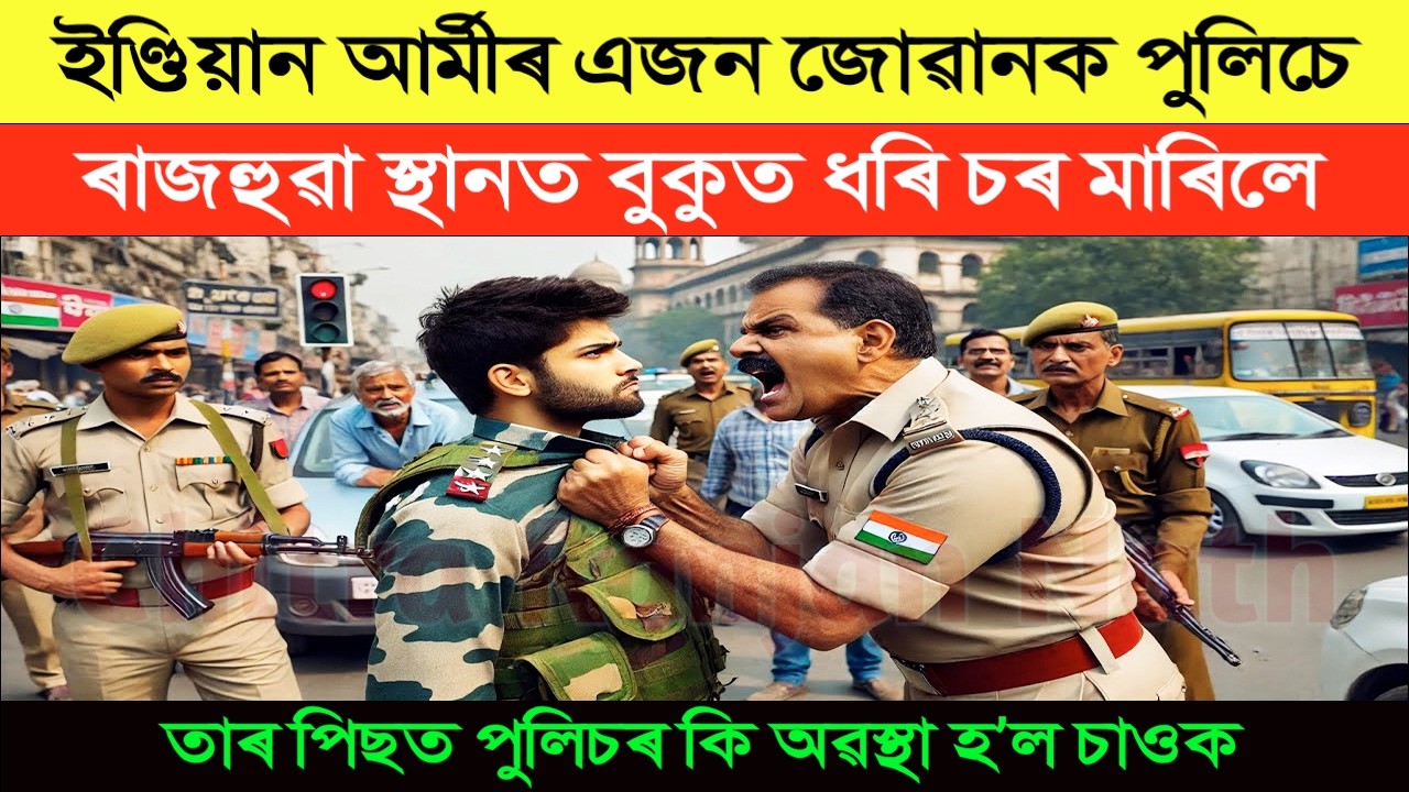 ইণ্ডিয়ান আৰ্মীৰ জোৱানক পুলিচে ৰাস্তাত বুকুত ধৰি চৰ মাৰিলে | তাৰ পিছত পুলিচৰ কি অৱস্থা হ’ল চাওক