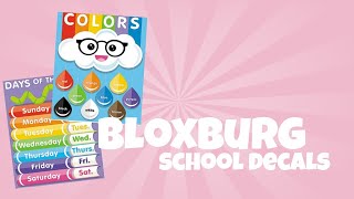 roblox bloxburg school logo decals in 2023  Bloxburg decals codes  wallpaper, Bloxburg decals codes, School decal