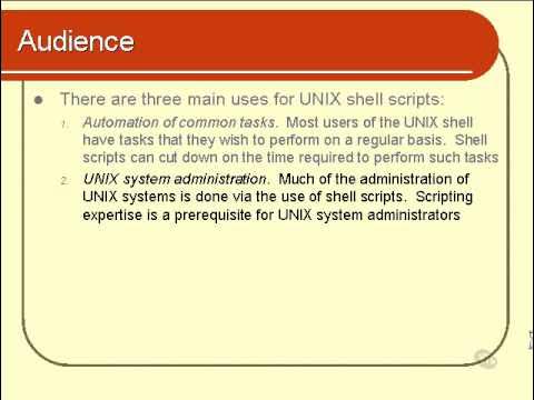 Unix shell scripting tutorial for beginners Introduction Part 1 - YouTube