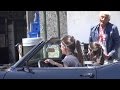 EXCLUSIVE - Kendall Jenner Stops Muscle Car To Feed Homeless Man