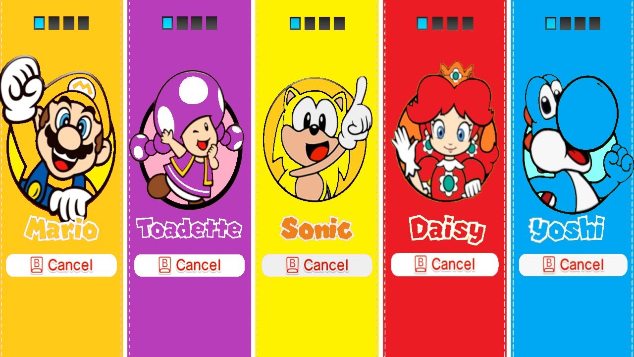 Super Mario 3D World - All 7 New Characters (HD) - YouTube