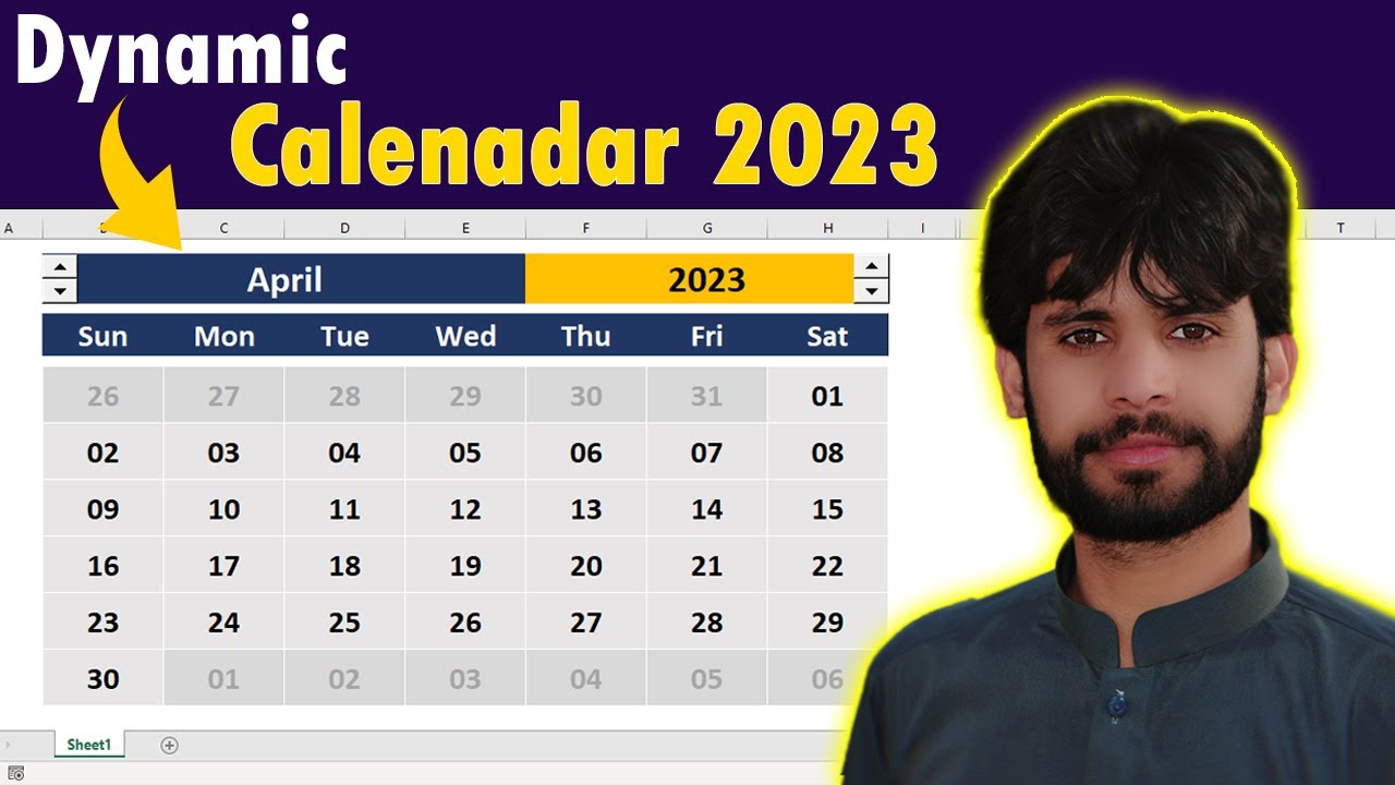 How To Create A Dynamic Calendar For 2023 In Excel Excel Tutorial How To Create A Dynamic Calendar For 2023 In Excel Excel Tutorial