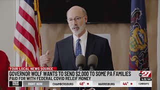 Gov. Wolf pushes plan to send direct payments to Pennsylvania residents