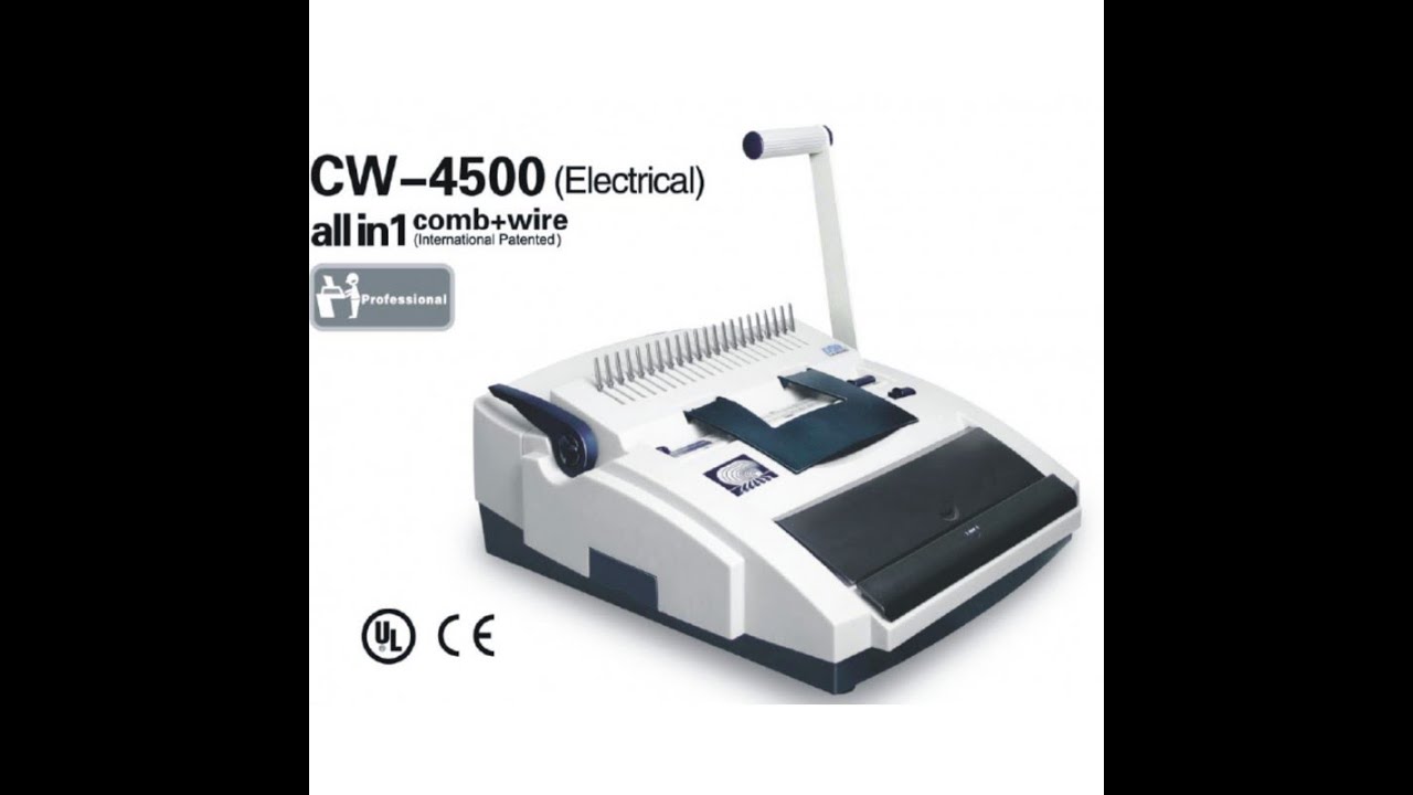 DSB CW 4500 Comb and Wire Binder with Electric Punch YouTube