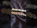 Kundan hair clips / white pearl heart shape design