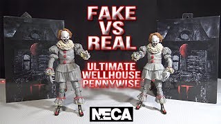 Fake Vs Real Ultimate IT Wellhouse Pennywise Neca Action Figure Review