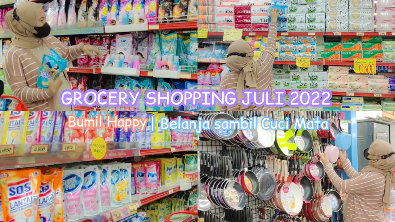 BELANJA BULANAN JULI 2022 | Grocery Shopping | Belanja Hemat | Cuci mata peralatan dapur